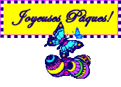 Gif animé joyeuses Pâques papillon